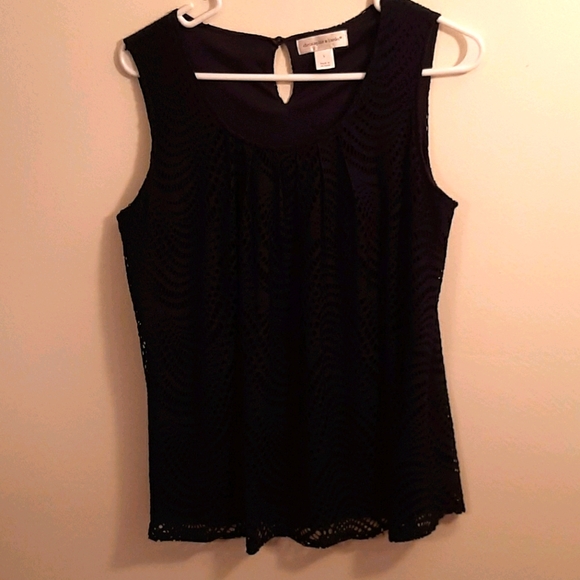Christopher & Banks Tops - Christopher & Banks, Black Tank, Size S
